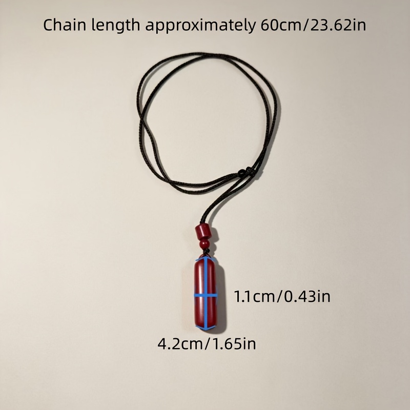 Bohemian Style Cinnabar Centerpiece Pendant Necklace